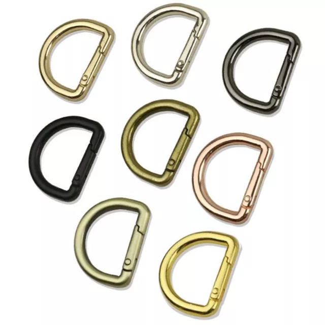 2pcs 25*18mm Spring D Ring Multicolors Buckles Clips  Outdoor Tool