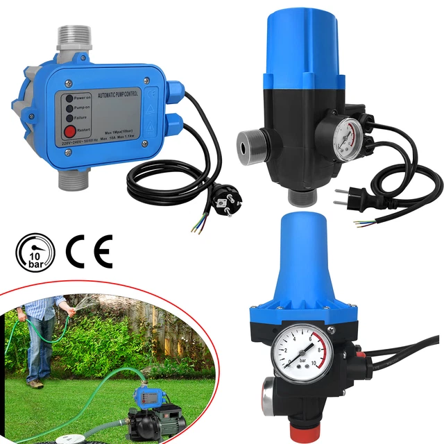 KESSER® Pumpensteuerung mit Baranzeige mit Kabel 10 bar Druckwächter elektrisch Druckschalter überwacht den Wasserdruck - automatisches Ein- und Ausschalten bei online bestellen KESSER® Pumpensteuerung mit Baranzeige mit Kabel 10 bar Druckwächter elektrisch Druckschalter überwacht den Wasserdruck - automatisches Ein- und Ausschalten bei online bestellen