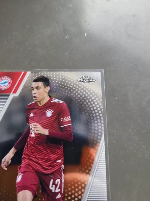 Jamal Musiala Soccer Card Topps Finest Bl 2021-22 # 84 Bayern München 3