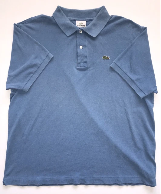 LACOSTE Men’s Size 8 Light Blue Short Sleeve Polo Shirt Regular Fit Croc Logo