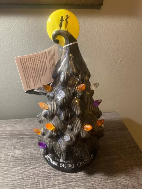 Tim Burton's The Nightmare Before Christmas Ceramic Halloween Light Up Tree 2023