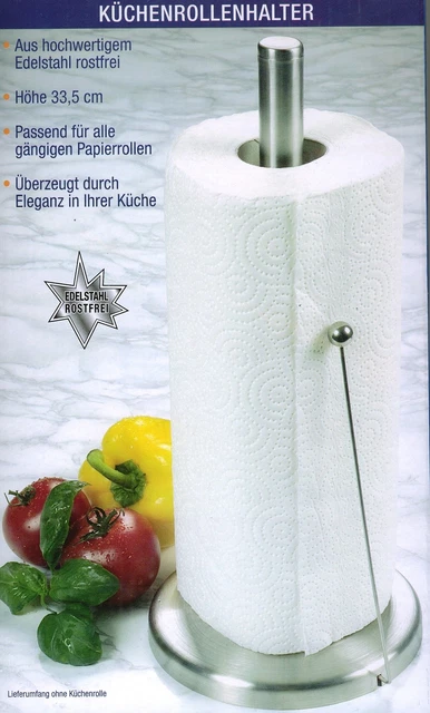 Küchenrollenhalter Aus Edelstahl 304 – 28 Cm, Silber, Zum Aufhängen An Wand Oder Unterschrank