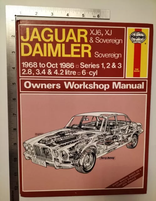 Jaguar Daimler Haynes Owners Workshop Manual XJ6 XJ And Sovereign 1988 Hardback