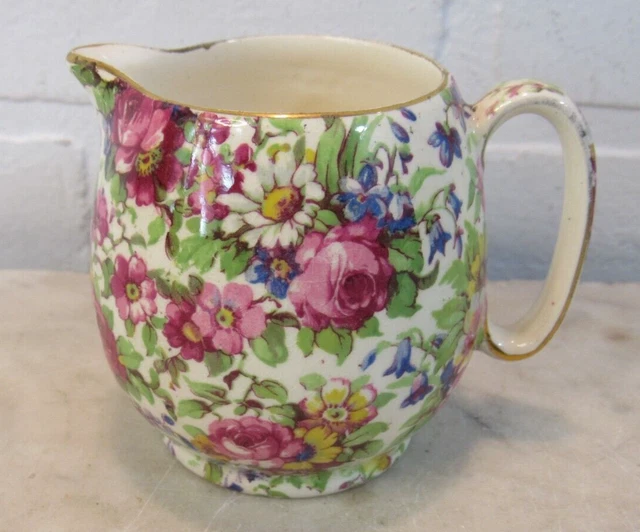 Royal Winton Summertime Chintz Creamer 3" Grimwades England