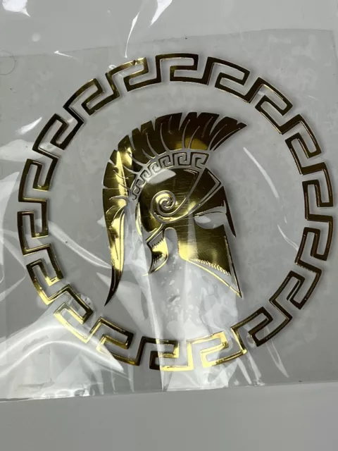 Iron On - HTV Gladiator Sticker Gold With Fames Pattern