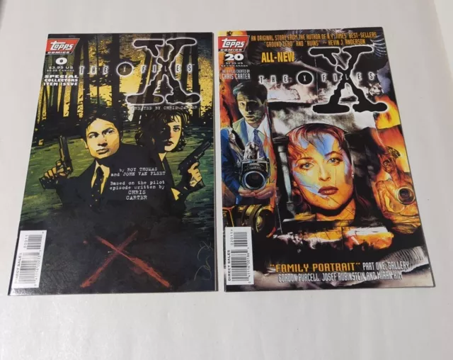 The X-Files Topps Comic Book Issues Lot (2) #0 #20