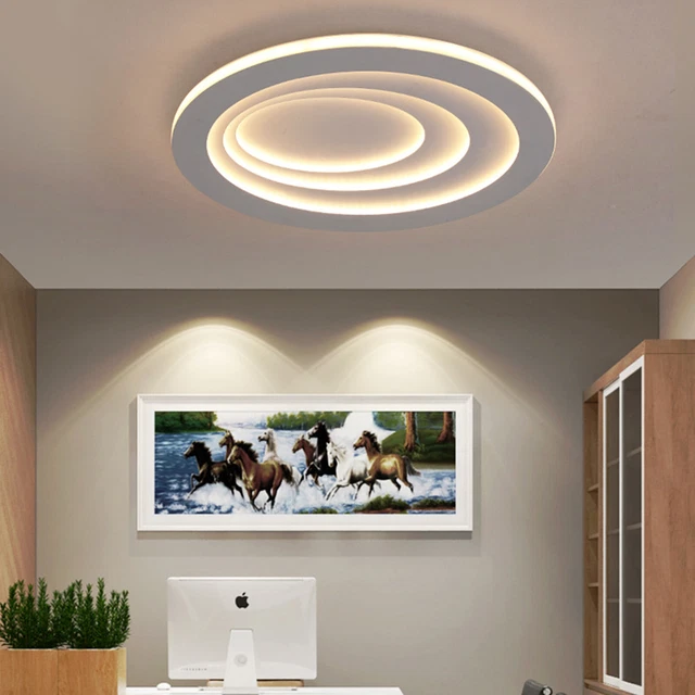 Modern Elegant Round Pendant Light Fixture Ceiling Hanging Lamp LED Chandelier