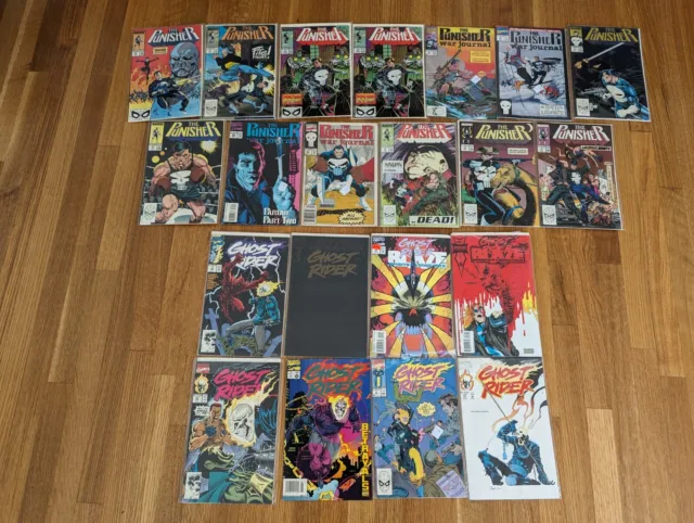 MARVEL 90's The Punisher And Ghost Rider 21 Comic Lot VF/NM