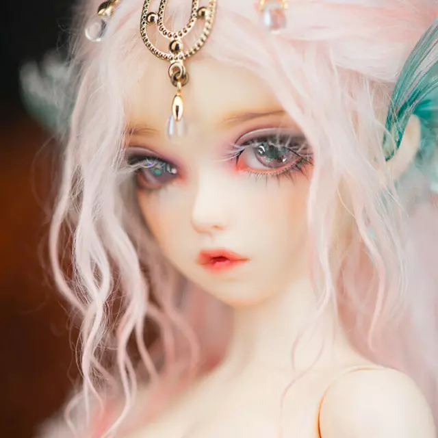 1/4 BJD Girl Dolls Bare Sexy Female Resin Ball Jointed Doll + Eyes + Face Makeup