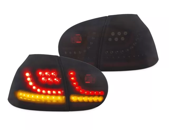 LED Rückleuchten Set für VW Golf 5 V dynamischer Lauflicht Blinker Schwarz