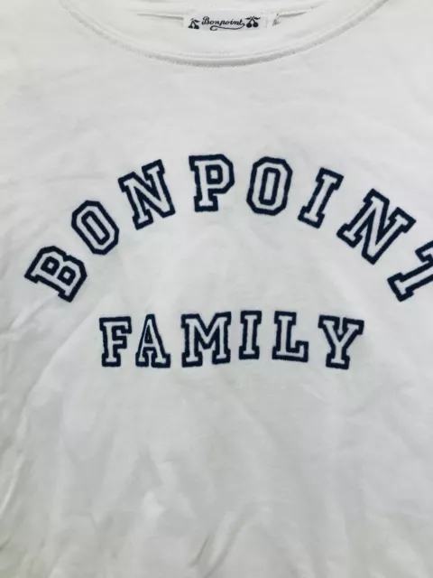BONPOINT Bob logo cotton jersey White T-shirt Size 6 Originally $142 2