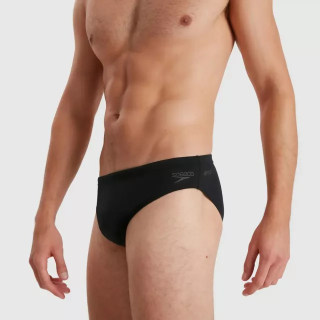 Speedo Men's Eco Endurance+ 7cm Brief Swimming Costume Swimsuit Black BNWT