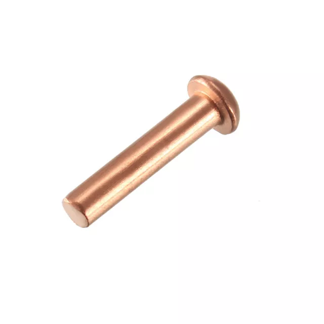 50Pcs 5/32Pouces X 45/64Pouces Rond Tête Cuivre Solide Rivets Attaches