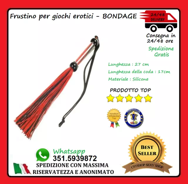 Frusta Frustino Giochi Sexy Ruolo Fetish Bondage Bdms Sadomaso Erotico Silicone