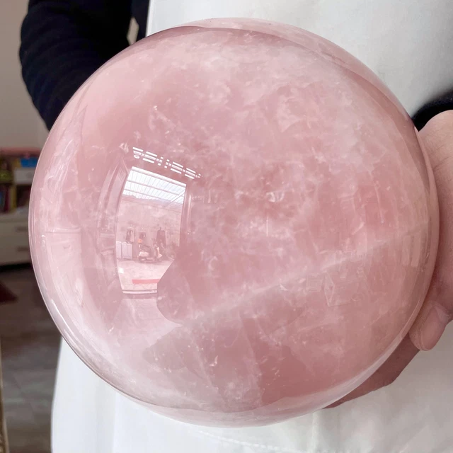 6580g Natural Pink Quartz Rose Quartz Sphere Crystal Ball Reiki Healing