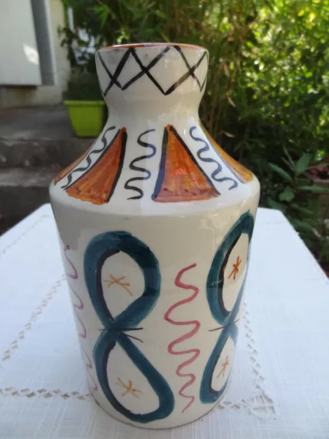 ancien vase en céramique vintage des années 50 non signé