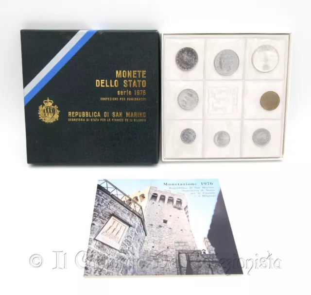 SAN MARINO Serie divisionale 1976 FDC 500 Lire ARGENTO 