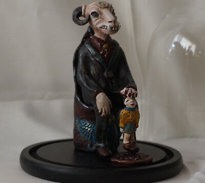 OOAK "Aka Manah" Demon Fantasy Figure Sculpture/Polymer Clay Art Doll