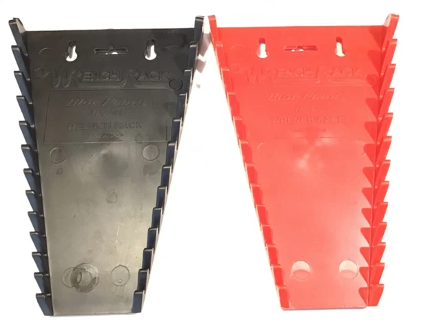 BLUE POINT by SNAP ON YA381 2 Piece 12 Place SAE/ Metric Wrench Rack Organizer
