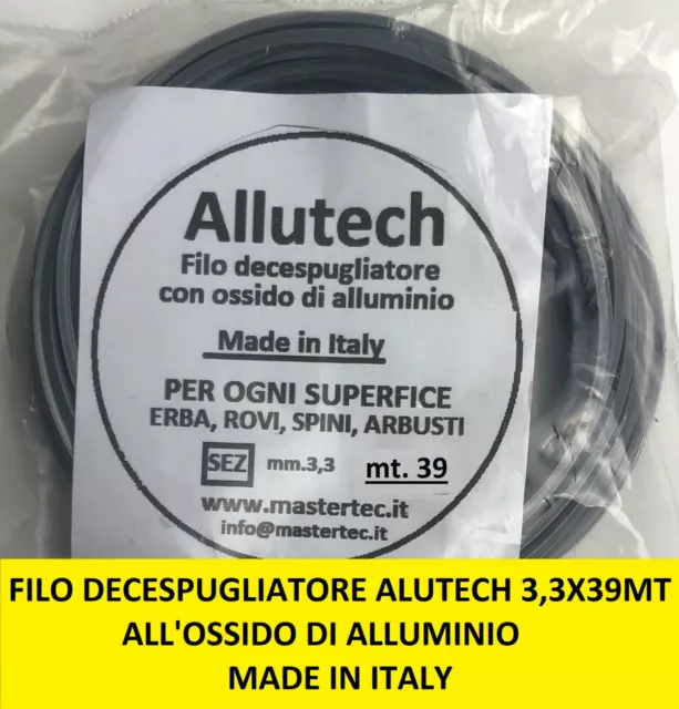 Filo Professionale Per Decespugliatore Alutech Quadro 3,3X39 Mt  Erba Rovi Spini