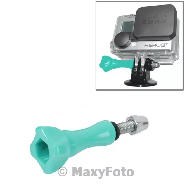 Maxy Set 1X Vite Bullone Pomello Fissaggio Hr171 Verde Per Action Cam 0006E4A