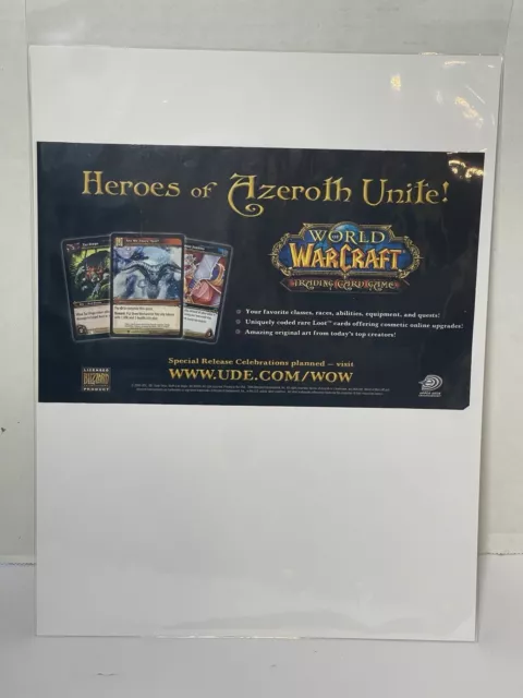 World Of WarCraft  PC Original  Print Ad Heroes Of Azeroth Unite
