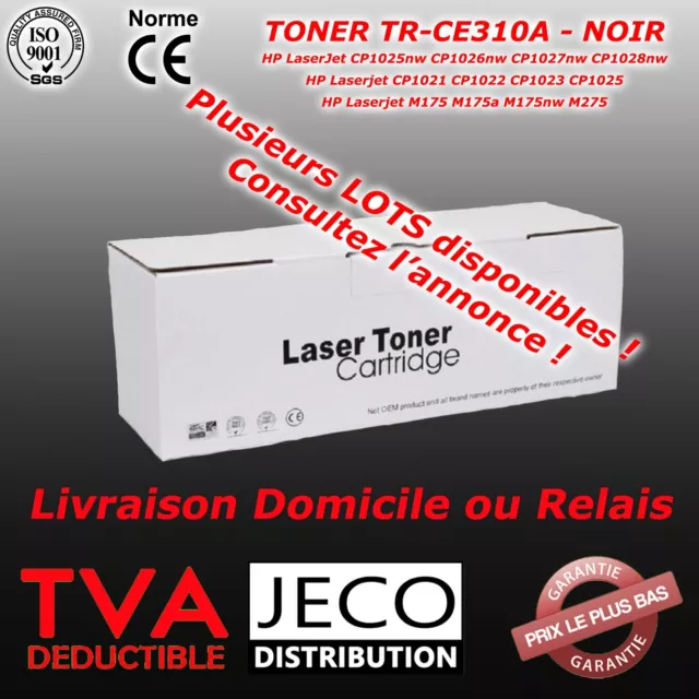 Toner CE310A 126A compatible HP noir cyan magenta jaune CP1025nw-1028 MFP M177fw