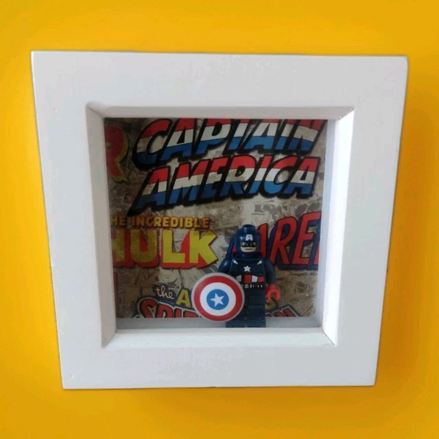 LEGO/LEGO TYPE CAPTAIN America Minifigures In Display Frame Matching ...
