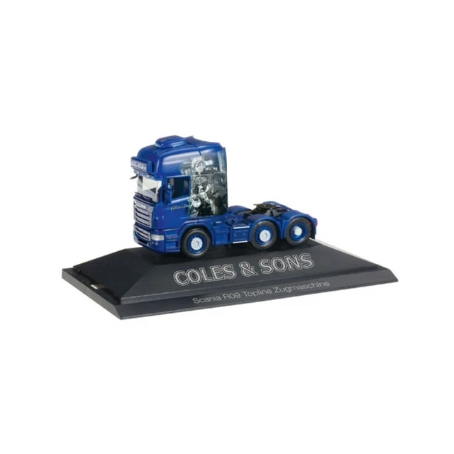 Modèle De Camion Scania R Tl Bâché Avec Remorque Planzer, Miniature À L Modèle De Camion Scania R Tl Bâché Avec Remorque Planzer, Miniature À L