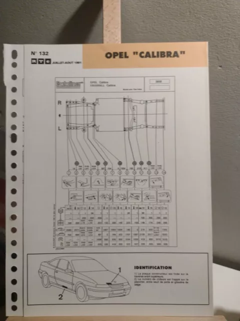 Fiche Technique De La Revue Technique Carrosserie Opel Calibra N°132