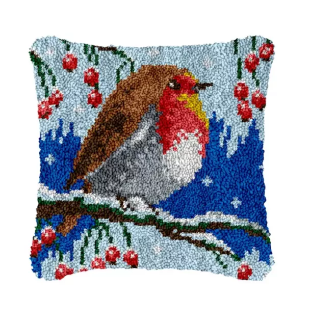 Kit de cubierta cojín gancho de pestillo - 43x43cm - Christmas Robin