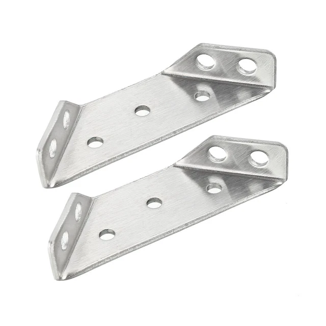 Shelf Angle Bracket Joint Support Corner Brace, 50mmx50mm, Silver Tone, 2Pcs