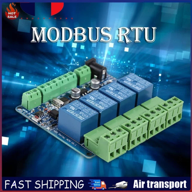 MODBUS RTU 4 Way Relay Module TTL/RS485 Interface Communication with ...
