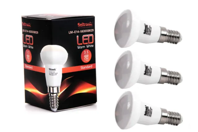 3X E14 LED Lampen von Seitronic 5,5 Watt, 400LM und 10LEDs Warm weiß 2900K