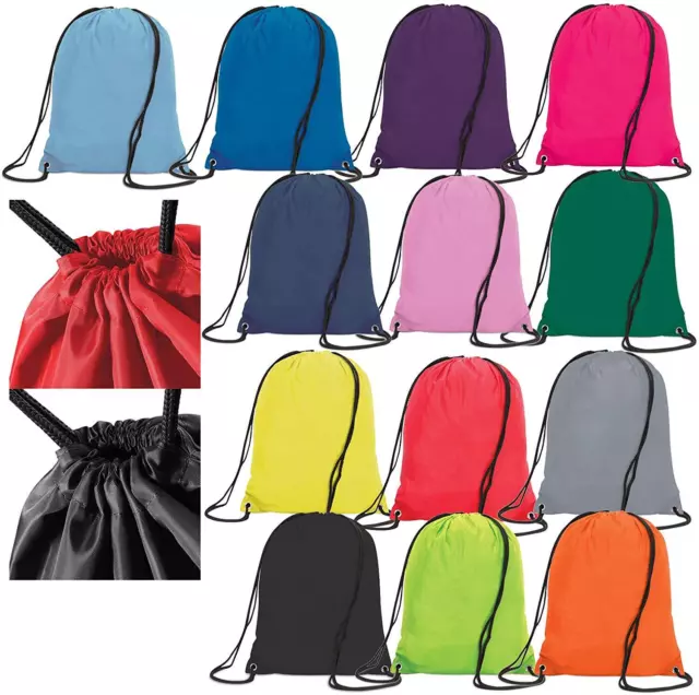 Premium Drawstring Gym Bag Sports Sack Swim School PE Kit Shoe Bag