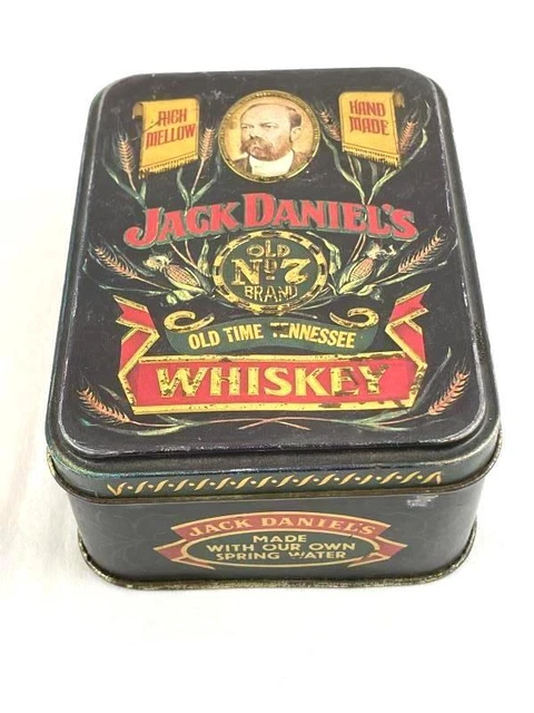 Vtg Jack Daniels Whiskey Old No 7 Tin Hudson Scott Sons Ltd Carlisle Embossed
