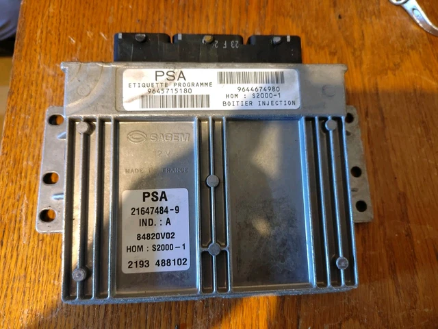 Calculateur S2000-1 PEUGEOT CITROEN 9648707780 9644674980 21647777-0
