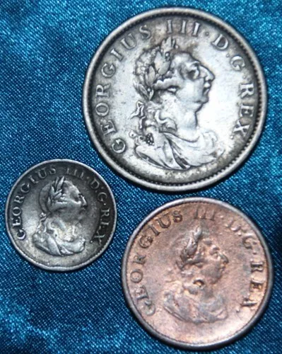 IRELAND - 3 x Coin Mix  (George III) 2