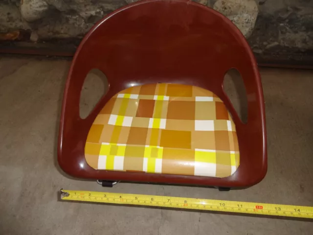 COSCO Adjustable Brown Child's Booster Chair Mid Century Modern Atomic Starburst