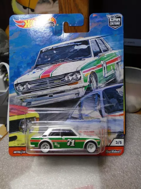 Hot Wheels Car Culture Door Slammers '71 Datsun 510 with Real Riders Hot Wheels Car Culture Door Slammers '71 Datsun 510 with Real Riders