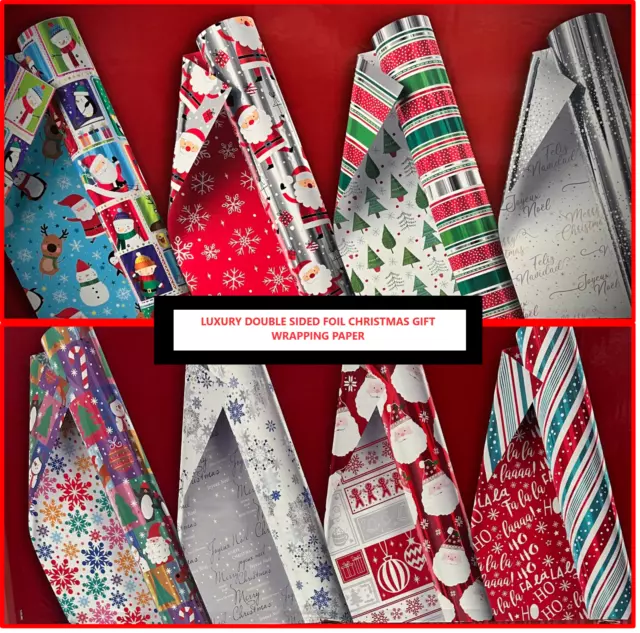 ✅ Kirkland Trio Roll Packs Reversible Double Sided Christmas Gift Wrapping  Paper