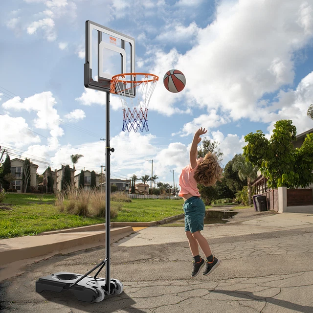 Panier Basketball Enfant Hauteur Réglable - Ensemble Portable Avec Ballons Et Pompe Pour 3-12 Ans
