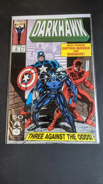Darkhawk #6 August 1991 Marvel Comics CAPTAIN AMERICA DAREDEVIL