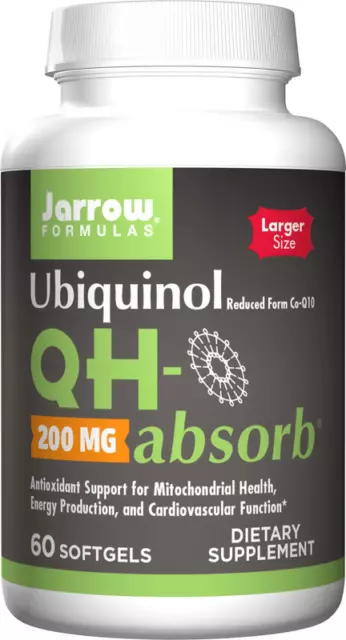 Jarrow Formulas, Ubichinol, Q10 QH-absorb, 200mg, 60 Weichkapseln - Blitzversand