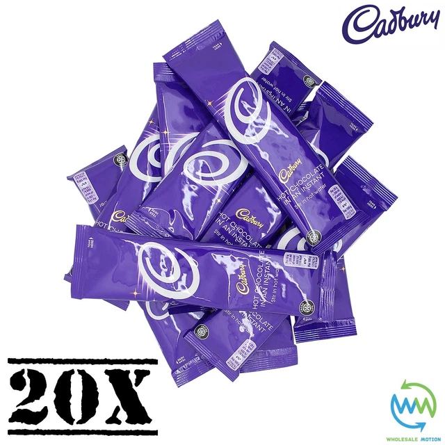 20 X CADBURY Instant HOT CHOCOLATE Sachets 28g Drink COCOA Powder