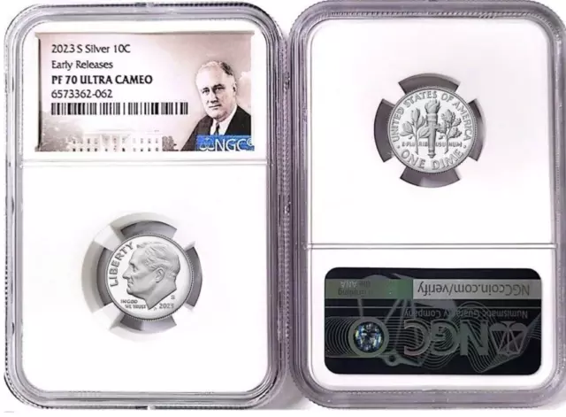 2023 S Silver Roosevelt Dime 10C Ngc Pf 70 Ultra Cameo Early Releases