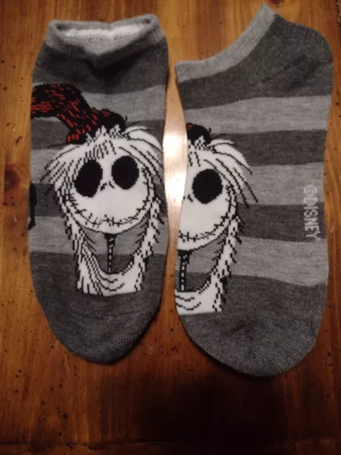 NEW Disney NIGHTMARE BEFORE CHRISTMAS Ankle Socks Santa Jack Skellington Unisex