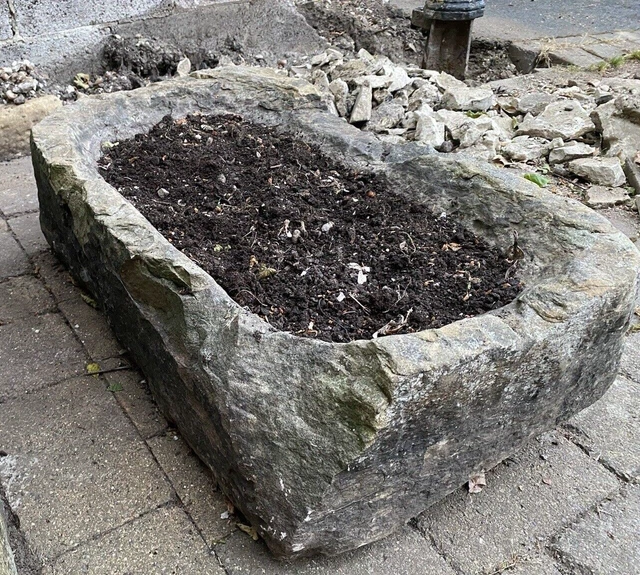 Antique York stone trough 3