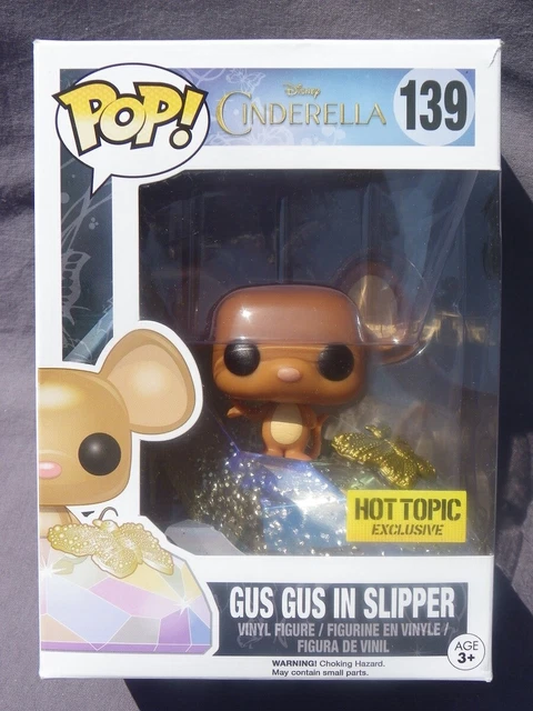 GUS GUS IN SLIPPER Cendrillon disney Pop Funko n 139 Figurine hot topic BOITE