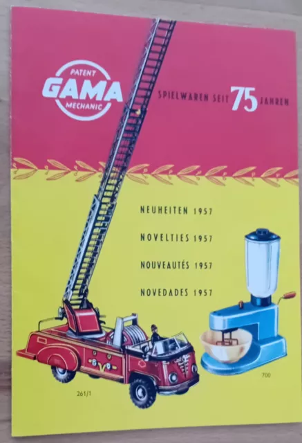 GAMA Neuheiten - Prospekt von 1957  / Flyer / Katalog  / Top Zustand